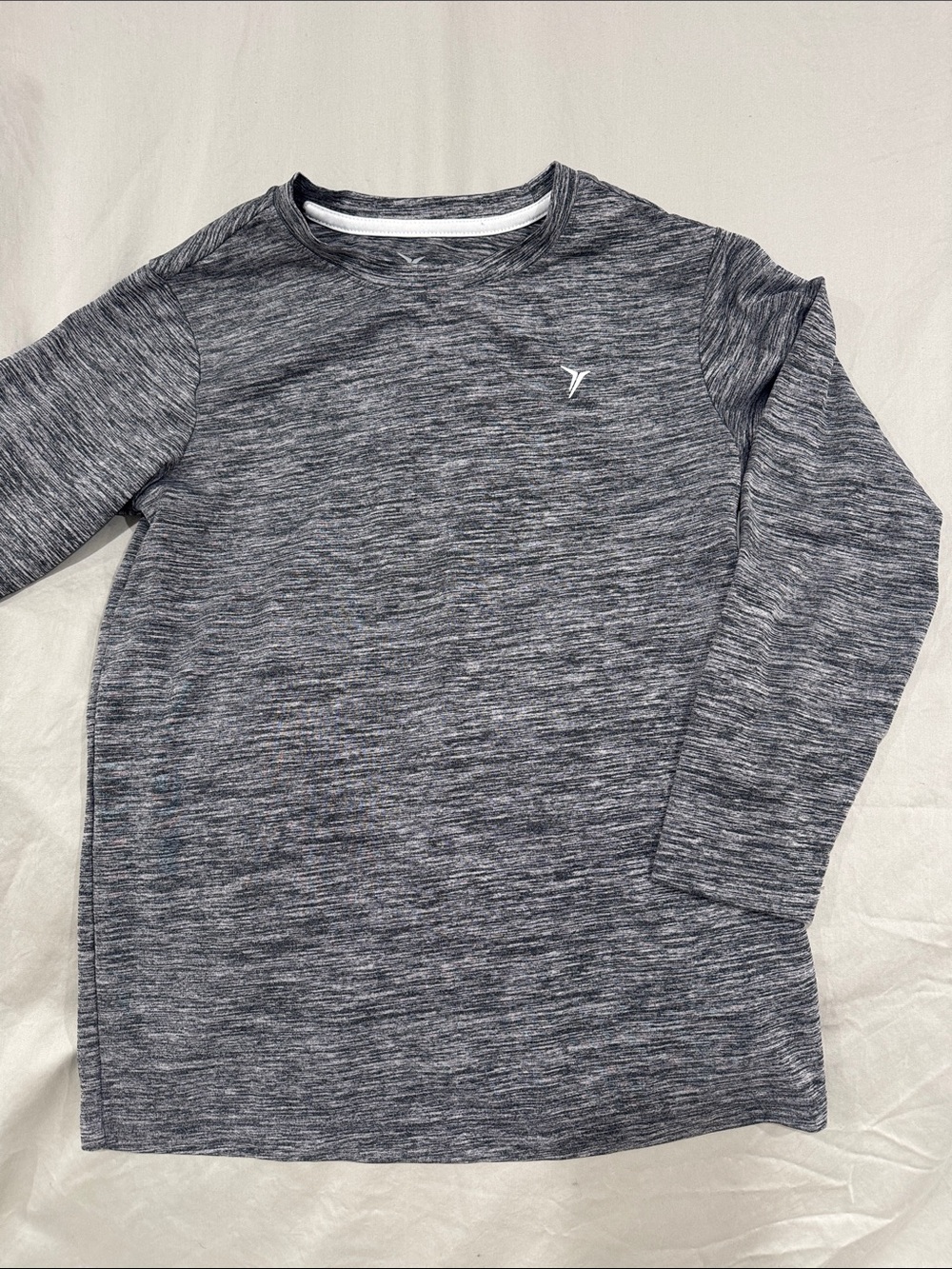 Old Navy Performance Heathered Long-Sleeve Crew Neck Shirt for kids